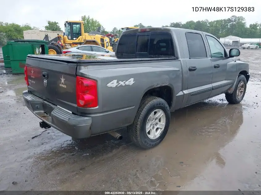 2007 Dodge Dakota Slt VIN: 1D7HW48K17S129383 Lot: 42253930