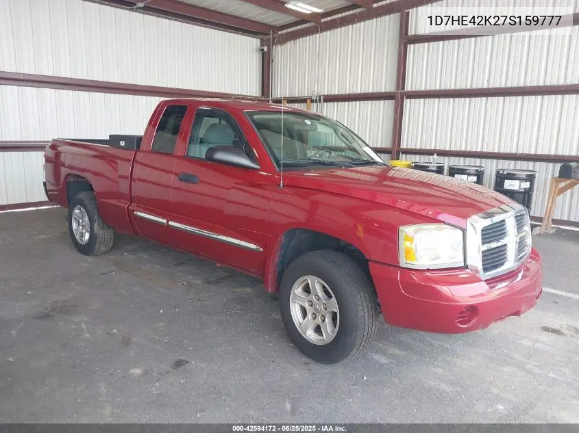 2007 Dodge Dakota Slt VIN: 1D7HE42K27S159777 Lot: 42594172