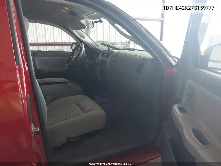 2007 Dodge Dakota Slt VIN: 1D7HE42K27S159777 Lot: 42594172