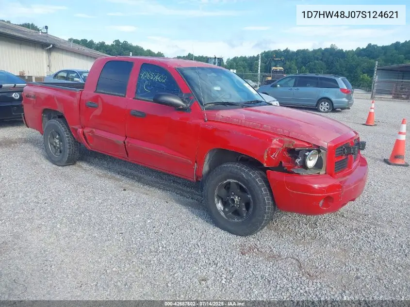 2007 Dodge Dakota Slt VIN: 1D7HW48J07S124621 Lot: 42687602