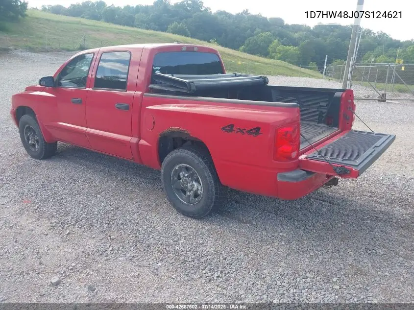 2007 Dodge Dakota Slt VIN: 1D7HW48J07S124621 Lot: 42687602