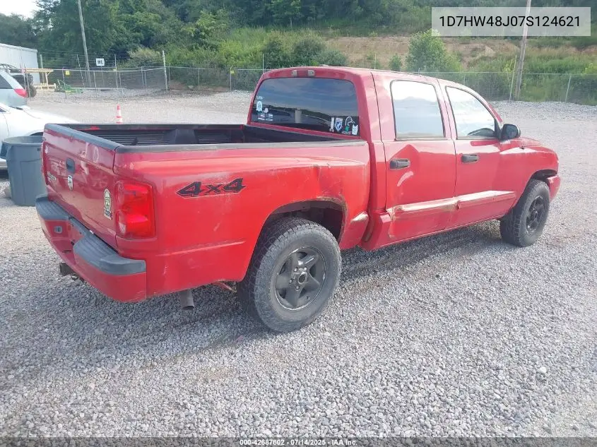2007 Dodge Dakota Slt VIN: 1D7HW48J07S124621 Lot: 42687602
