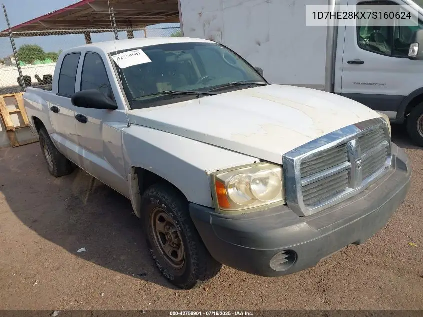 2007 Dodge Dakota St VIN: 1D7HE28KX7S160624 Lot: 42759901
