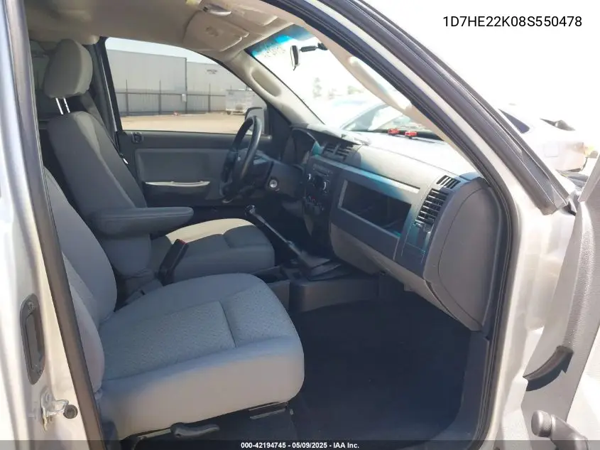 2008 Dodge Dakota St VIN: 1D7HE22K08S550478 Lot: 42194745