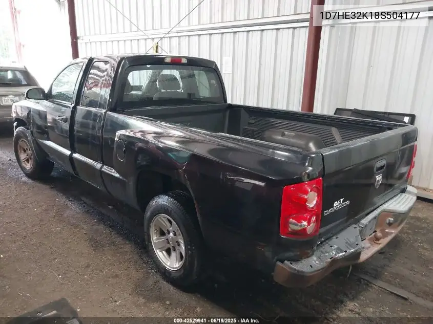 2008 Dodge Dakota Sxt/Bighorn/Lonestar VIN: 1D7HE32K18S504177 Lot: 42529941