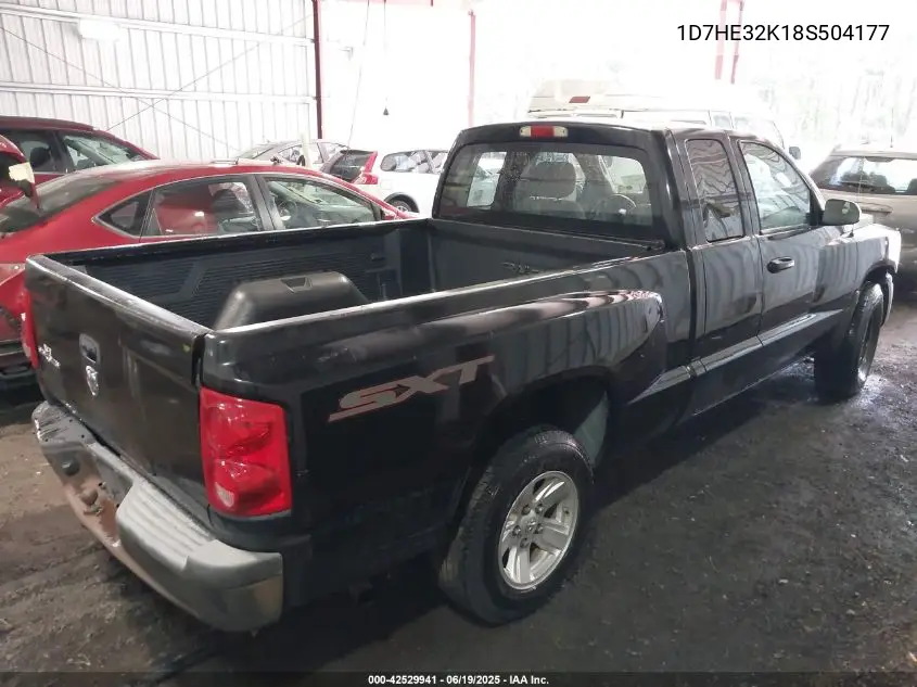 2008 Dodge Dakota Sxt/Bighorn/Lonestar VIN: 1D7HE32K18S504177 Lot: 42529941