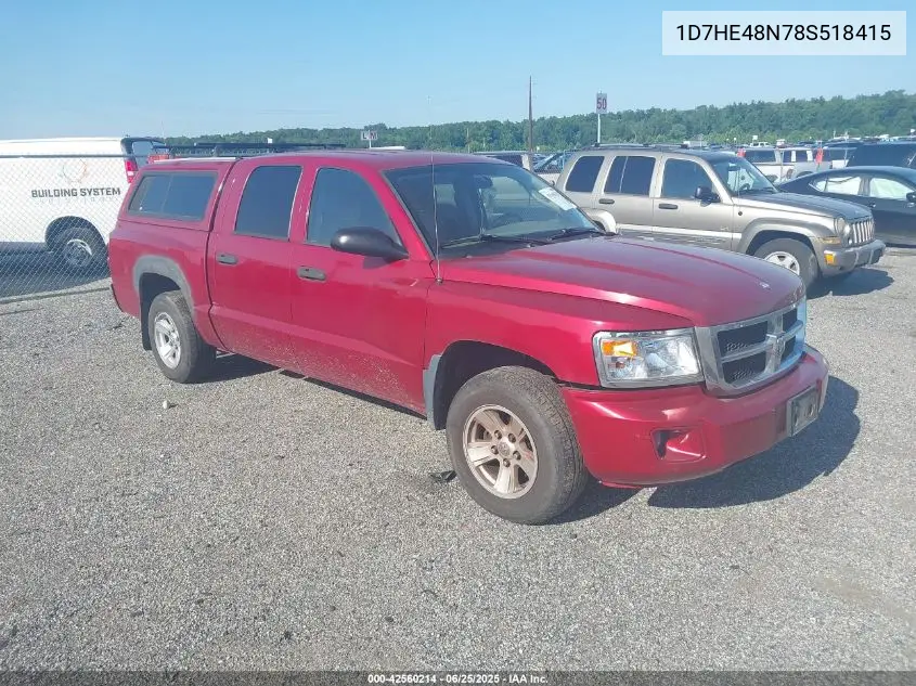 2008 Dodge Dakota Slt VIN: 1D7HE48N78S518415 Lot: 42560214