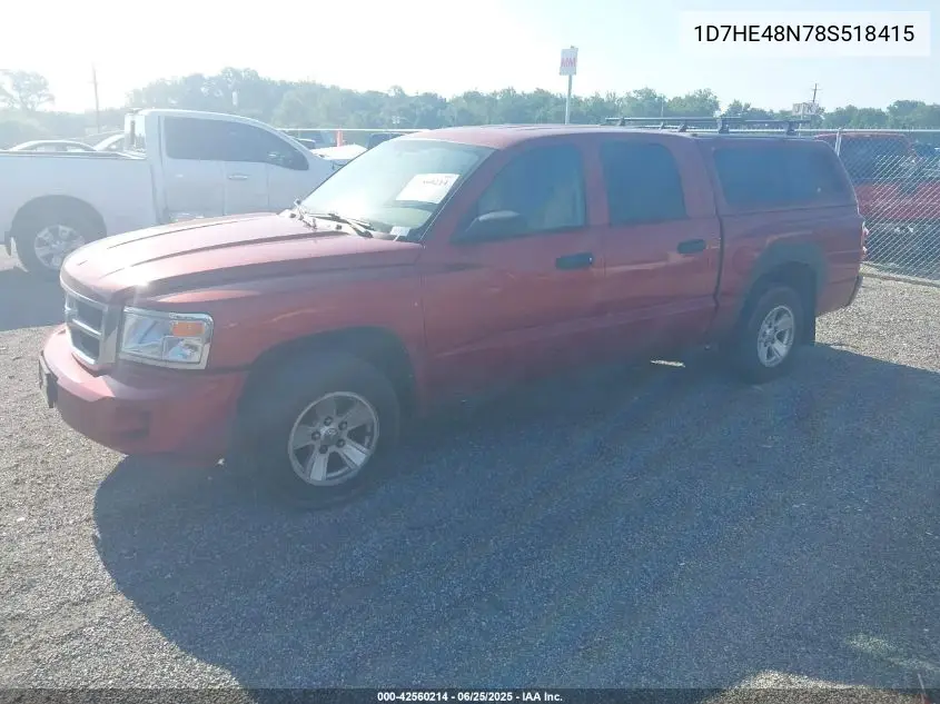 2008 Dodge Dakota Slt VIN: 1D7HE48N78S518415 Lot: 42560214