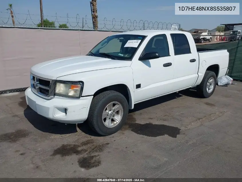 2008 Dodge Dakota Slt VIN: 1D7HE48NX8S535807 Lot: 42647648