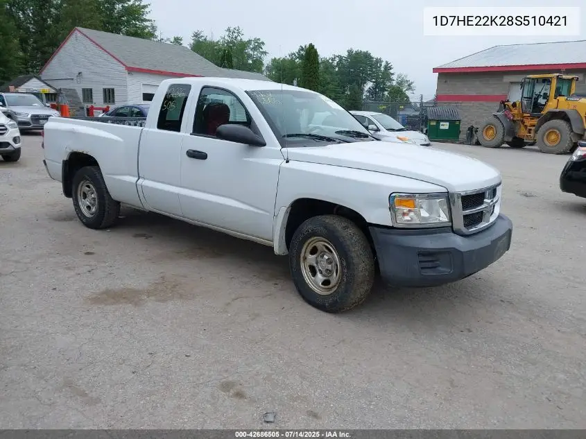 2008 Dodge Dakota St VIN: 1D7HE22K28S510421 Lot: 42686505