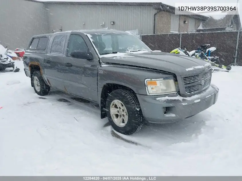 2009 Dodge Dakota Sxt VIN: 1D7HW38P39S700364 Lot: 12284820