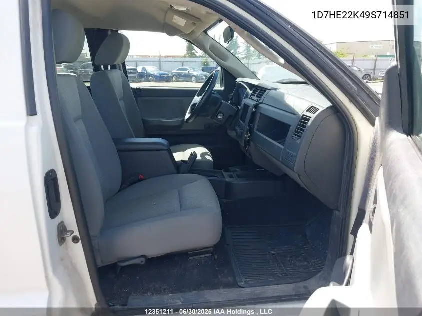2009 Dodge Dakota St VIN: 1D7HE22K49S714851 Lot: 12351211