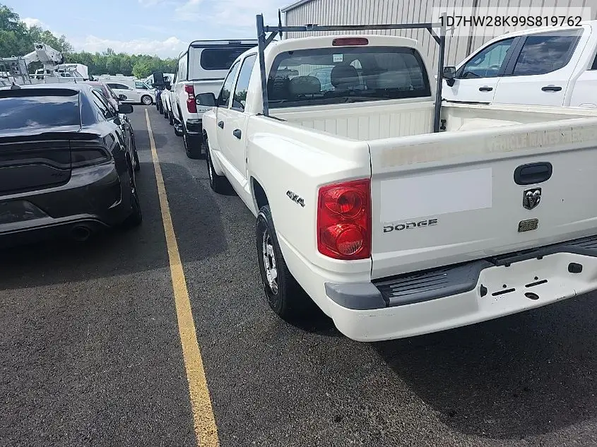 2009 Dodge Dakota St VIN: 1D7HW28K99S819762 Lot: 42237163