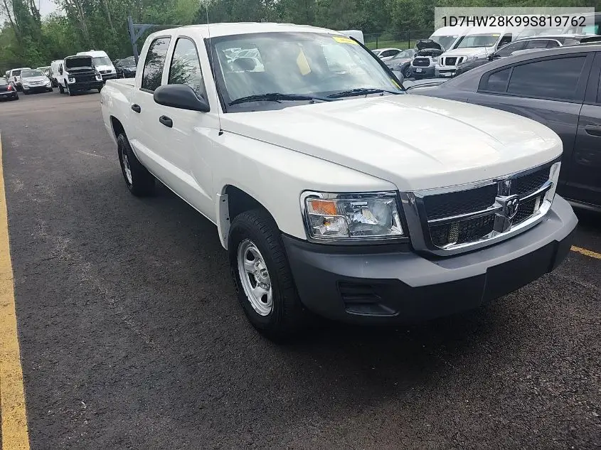 2009 Dodge Dakota St VIN: 1D7HW28K99S819762 Lot: 42237163