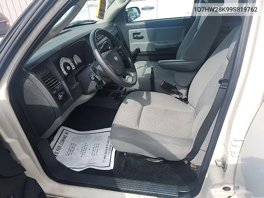 2009 Dodge Dakota St VIN: 1D7HW28K99S819762 Lot: 42237163