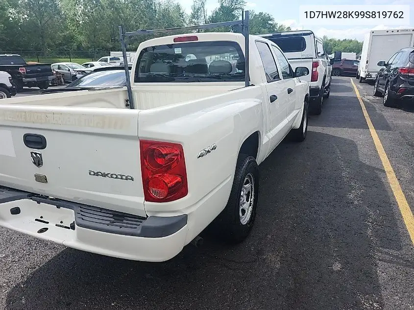 2009 Dodge Dakota St VIN: 1D7HW28K99S819762 Lot: 42237163