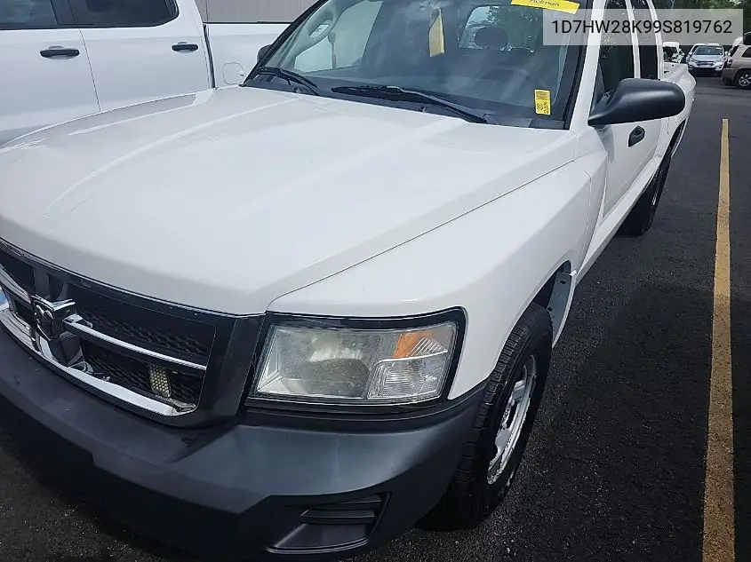2009 Dodge Dakota St VIN: 1D7HW28K99S819762 Lot: 42237163