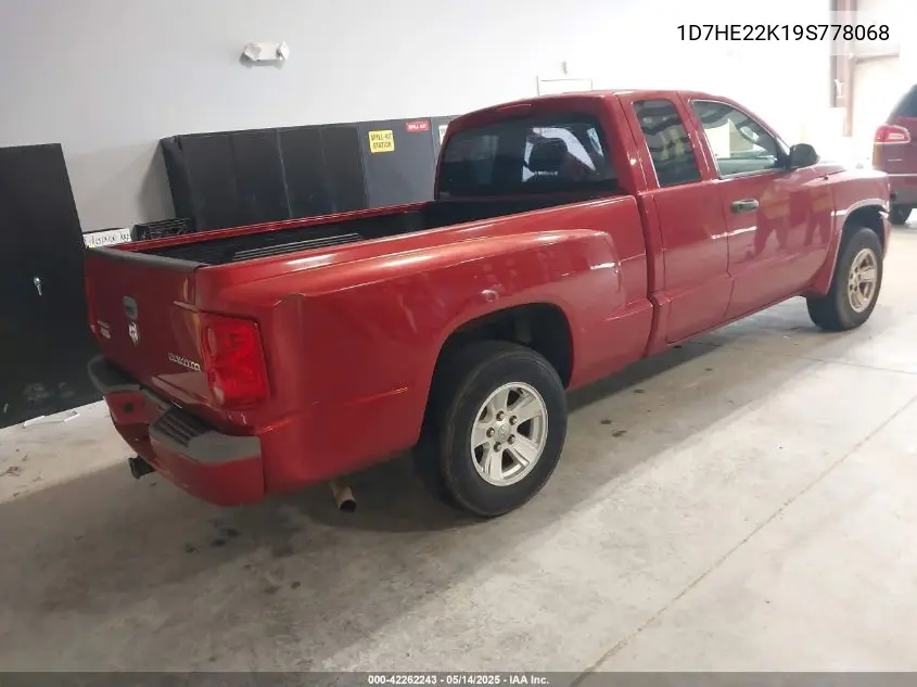 2009 Dodge Dakota St VIN: 1D7HE22K19S778068 Lot: 42262243