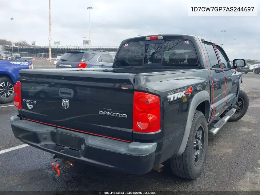 2010 Dodge Dakota Trx VIN: 1D7CW7GP7AS244697 Lot: 41954894