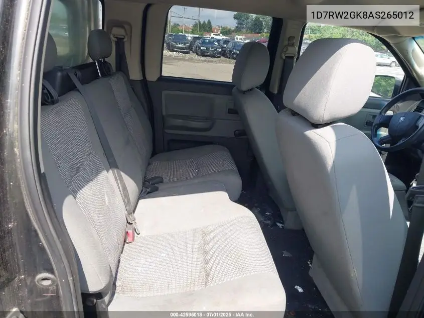 2010 Dodge Dakota St VIN: 1D7RW2GK8AS265012 Lot: 42595018