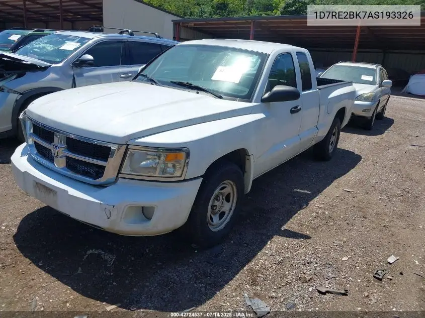 2010 Dodge Dakota St VIN: 1D7RE2BK7AS193326 Lot: 42724537