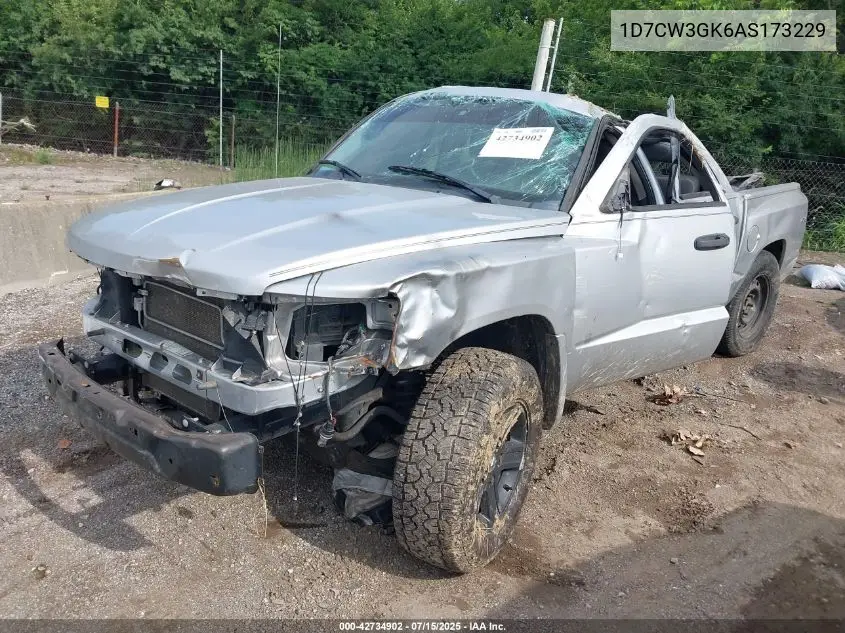 2010 Dodge Dakota Bighorn/Lonestar VIN: 1D7CW3GK6AS173229 Lot: 42734902