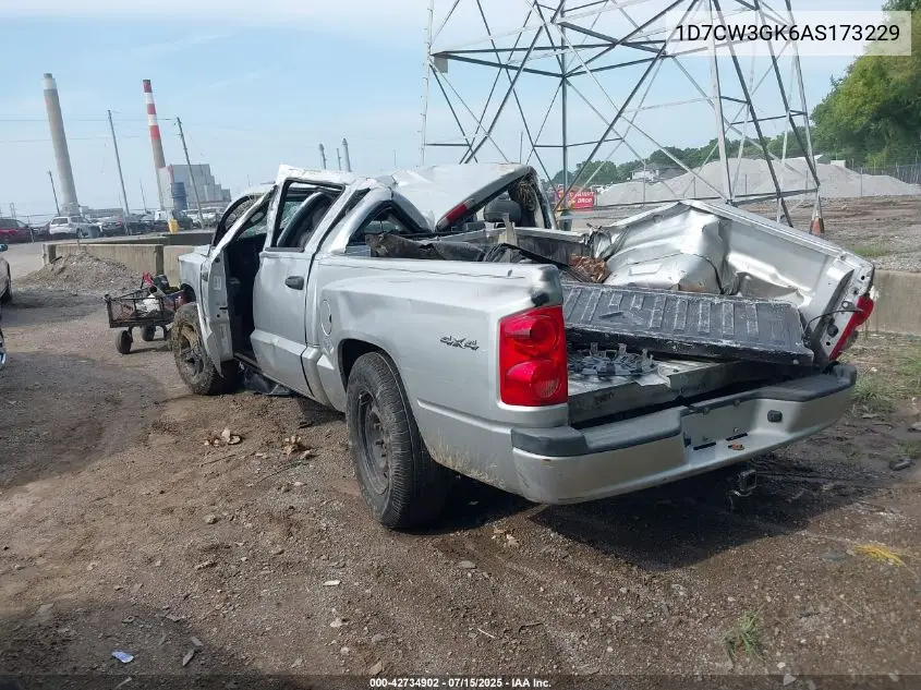2010 Dodge Dakota Bighorn/Lonestar VIN: 1D7CW3GK6AS173229 Lot: 42734902
