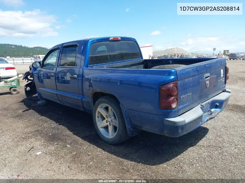 2010 Dodge Dakota Sxt VIN: 1D7CW3GP2AS208814 Lot: 42750667