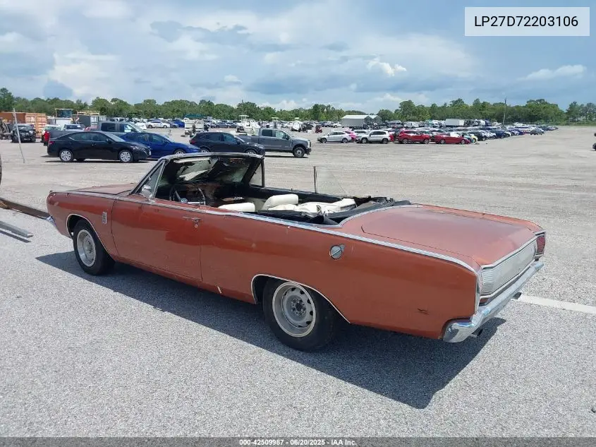 1967 Dodge Dart VIN: LP27D72203106 Lot: 42509987