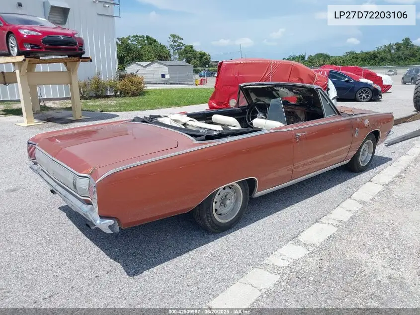 1967 Dodge Dart VIN: LP27D72203106 Lot: 42509987