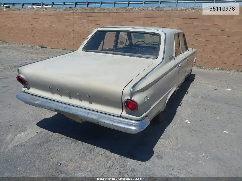 1968 Dodge Dart VIN: 135110978 Lot: 41962884