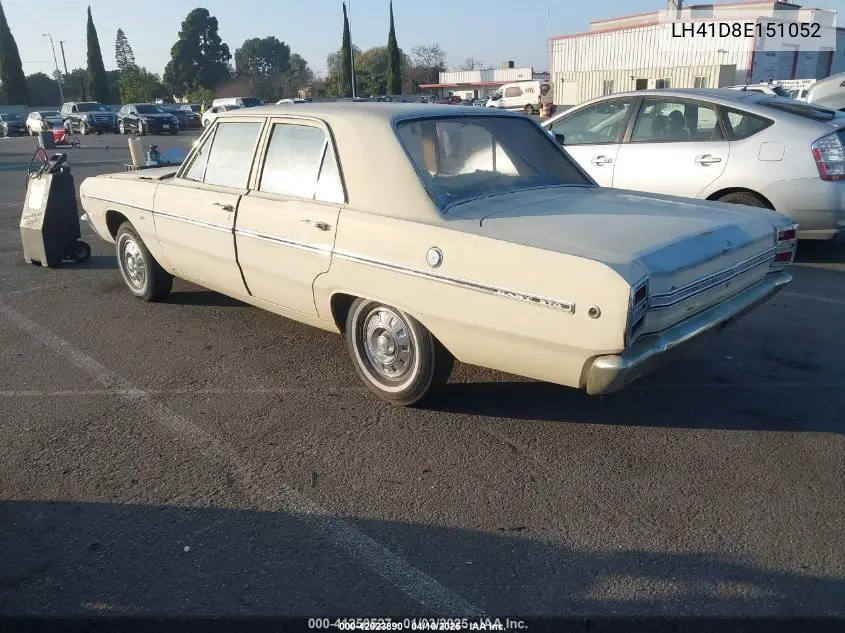 1968 Dodge Dart VIN: LH41D8E151052 Lot: 42023890