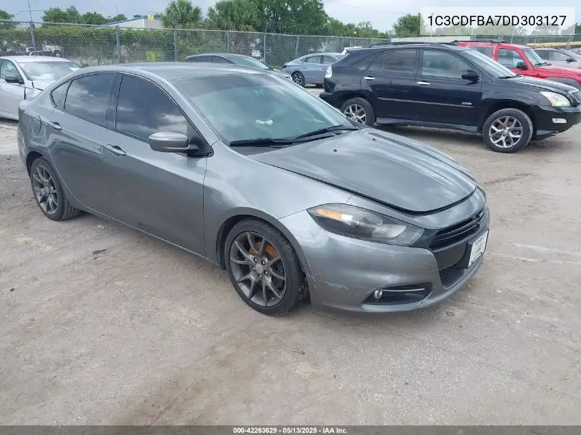 2013 Dodge Dart Sxt VIN: 1C3CDFBA7DD303127 Lot: 42263629