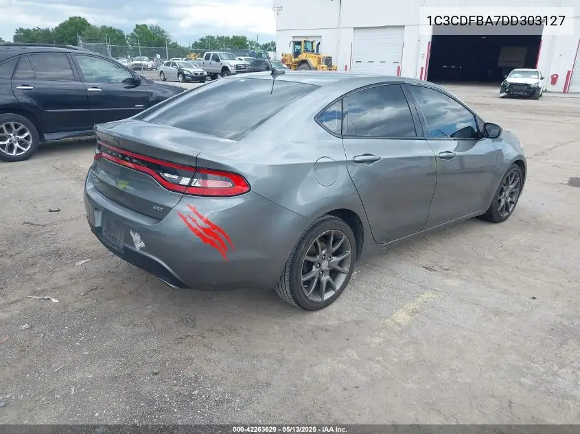 2013 Dodge Dart Sxt VIN: 1C3CDFBA7DD303127 Lot: 42263629