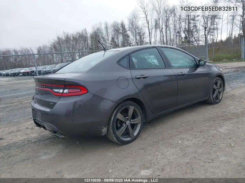 2014 Dodge Dart Gt VIN: 1C3CDFEB5ED832811 Lot: 12310030