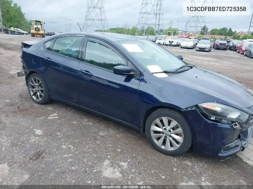 2014 Dodge Dart Sxt VIN: 1C3CDFBB7ED725358 Lot: 42241300