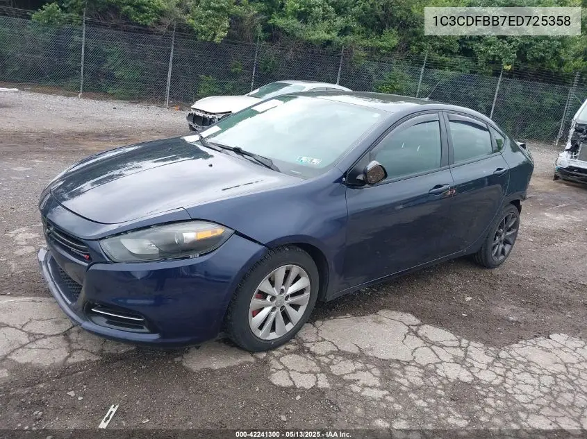 2014 Dodge Dart Sxt VIN: 1C3CDFBB7ED725358 Lot: 42241300