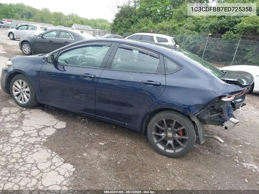 2014 Dodge Dart Sxt VIN: 1C3CDFBB7ED725358 Lot: 42241300