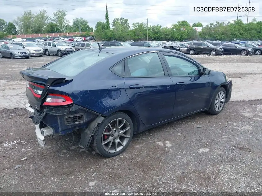 2014 Dodge Dart Sxt VIN: 1C3CDFBB7ED725358 Lot: 42241300