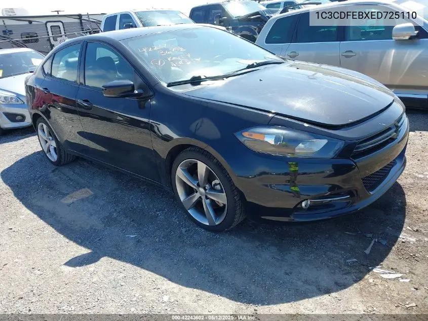2014 Dodge Dart Gt VIN: 1C3CDFEBXED725110 Lot: 42243602