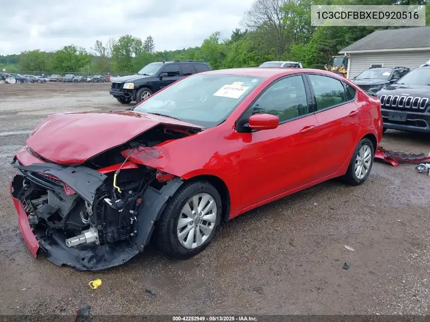 2014 Dodge Dart Sxt VIN: 1C3CDFBBXED920516 Lot: 42252949