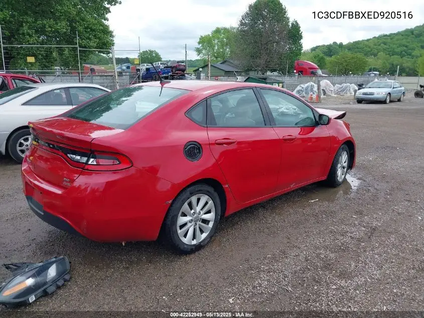 2014 Dodge Dart Sxt VIN: 1C3CDFBBXED920516 Lot: 42252949