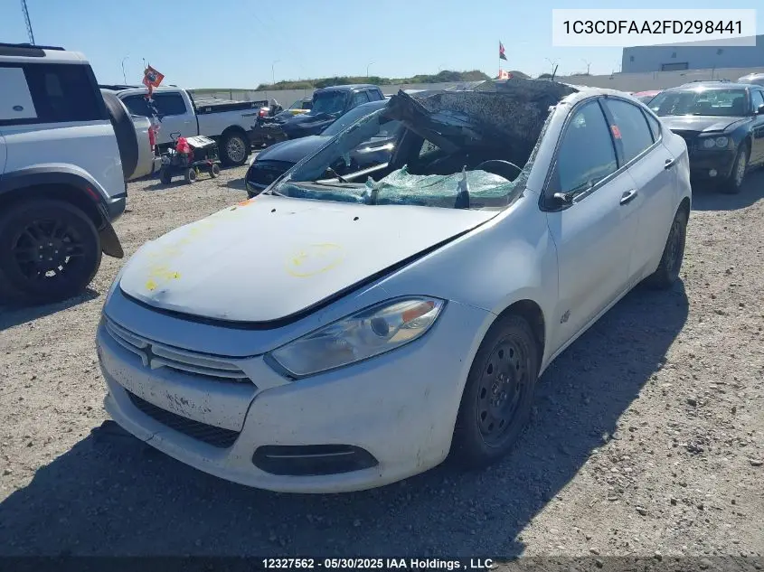 2015 Dodge Dart Se VIN: 1C3CDFAA2FD298441 Lot: 12327562