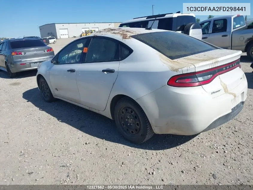2015 Dodge Dart Se VIN: 1C3CDFAA2FD298441 Lot: 12327562