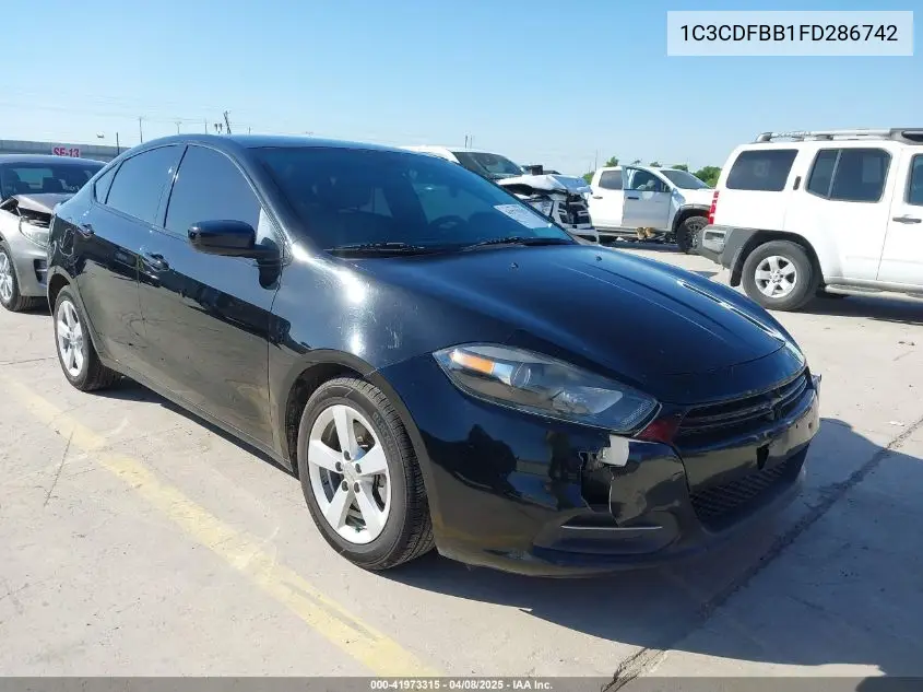 2015 Dodge Dart Sxt VIN: 1C3CDFBB1FD286742 Lot: 41973315