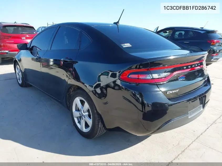 2015 Dodge Dart Sxt VIN: 1C3CDFBB1FD286742 Lot: 41973315