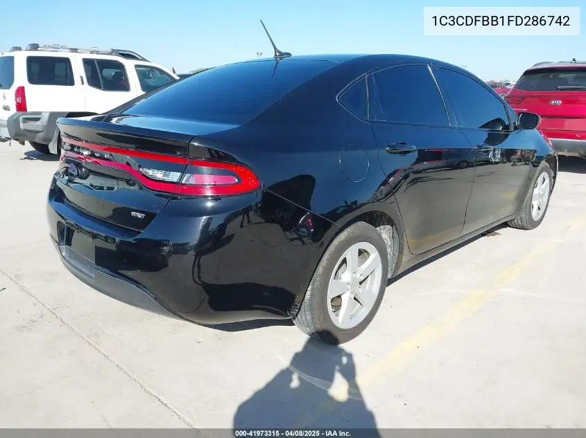 2015 Dodge Dart Sxt VIN: 1C3CDFBB1FD286742 Lot: 41973315