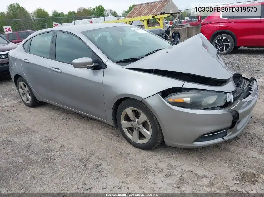 2015 Dodge Dart Sxt VIN: 1C3CDFBB0FD319570 Lot: 42248388