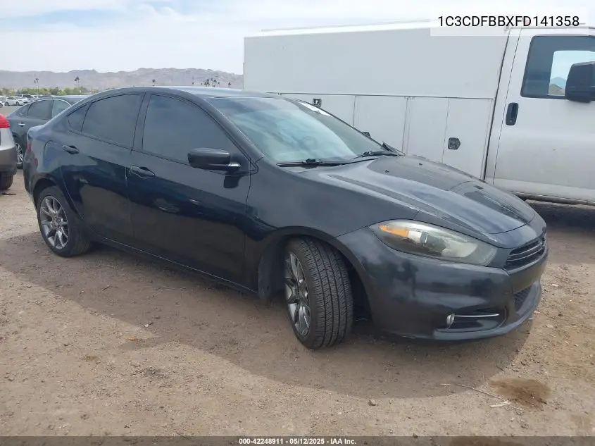 2015 Dodge Dart Sxt VIN: 1C3CDFBBXFD141358 Lot: 42248911
