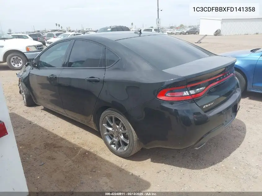 2015 Dodge Dart Sxt VIN: 1C3CDFBBXFD141358 Lot: 42248911
